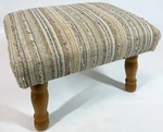 Dyer Woodturning Inc Natural Cotton Jute Style 16" Rectangle Footstool Used. Price: $64.99.