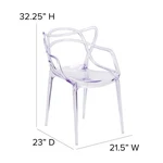 Bowery Hill Polycarbonate Plastic Transparent Stacking Side Chair Clear New. Price: $218.87.