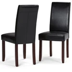 Simpli Home Acadian Parson Dining Chair (set Of 2) Midnight Black Faux Leather New. Price: $244.90.