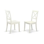 East West Furniture Boc-whi-w Boston Dining Room Chairs Cross Back Solid Wo... New. Price: $185.93.