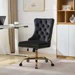 19.7-22.4" Height Home Office Chair Swivel Velvet Desk Accent Char Black New. Price: $126.99.
