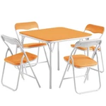 Vecelo Kids Folding Activity And Chairs 5 Pcs Set, Portable, With Ultra... New. Price: $109.14.