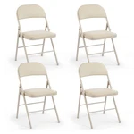 Dumos 4 Pack Leather Padded Folding Chair, Indoor Outdoor Portable Stackable ... New. Price: $85.03.