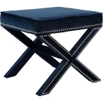 Meridian Furniture Nixon Contemporary Velvet Ottoman/bench In Navy New. Price: $192.10.