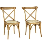 Jonathan Y Cassis Classic Traditional X Back Wood Rattan Dining Chair Set Of 2 Open. Price: $180.00.
