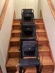 Set Of 3 Gci Outdoor Bleacher Stadium Camping Seats Green Chairs Used. Price: $100.00.