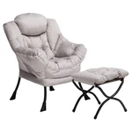 Lazy Foldable Ottoman Accent Comfy Lounge Armchair Textured Grey Hollyhome New. Price: $209.99.