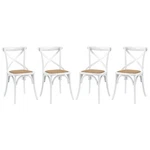Modway Gear 18.5" Elm Wood Rattan Dining Side Chair White (set Of 4) New. Price: $669.99.