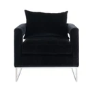 Safavieh Couture Olivya Black Velvet Commercial Grade Club Chair New. Price: $249.00.