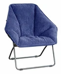 Zenithen Indoor Plush Hexagon Folding Dish Chair, Navy Blue (1 Pack) New. Price: $73.19.