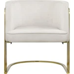 Meridian Furniture Rays Cream Velvet Upholstered Accent Chair New. Price: $535.29.