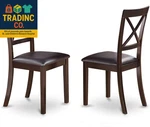 Boc-cap-lc Boston Dining Faux Leather Upholstered Solid Wood Chairs, Se New. Price: $208.99.
