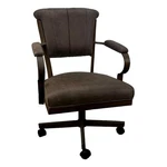 Tobias Designs Swivel Fabric & Metal Caster Dining Chair Whiskey/brown New. Price: $473.70.