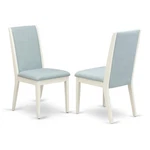 East West Furniture Lancy 39" Fabric Dining Chair Linen White/blue (set Of 2) New. Price: $208.12.