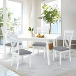 Classic Style Solid Wood 4 Warm Chairs Extendable Rectangular Table New. Price: $449.99.