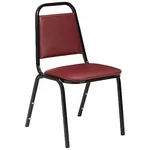 National Public Seating 9108-B Stacking Chair, 9100 Series, Vinyl Burgundy New. Price: $46.59.
