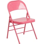 Flash Furniture Hercules Colorburst Bubblegum Folding Chair HF3-PINK-GG New. Price: $49.99.