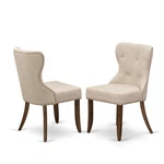East West Furniture Set Of 2 Wood Chairs- Upholstered Dining Chairs... New. Price: $211.24.