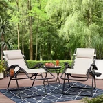 Mainstays Outdoor Zero Gravity Chair Lounger, 2 Pack - Tan (low Heat Absorbant) New. Price: $99.99.