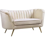 Meridian Furniture Margo Cream Velvet Loveseat New. Price: $914.99.