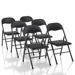 Vecelo Folding Chairs 6 Pack Metal Portable Soft Pu Padded Seats For New. Price: $156.88.