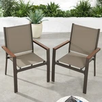 Best Choice Products Stackable Textilene Chairs Armrests Dining Accent Set Of 2 New. Price: $99.99.