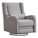 Maklaine Fabric Power Swivel Glider And Recliner Pearl River Gray New. Price: $639.91.
