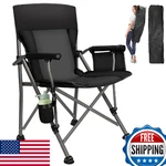 Quyuan Camping Chair Adult, Heavy Duty Folding 500LBS, Comfortable New. Price: $82.38.