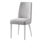 Olive & Opie Taylor Traditional Wood And Fabric Chair In White Gray New. Price: $167.85.