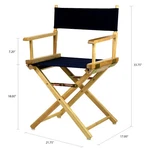 Director's Chair Natural Solid Oak Wood Frame-black Canvas New. Price: $59.00.