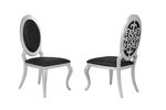 Arabella Velvet Dining Chairs Set Of 2 Intricate Backrest Luxury Black New. Price: $350.00.