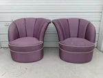 2 Swivel Lounge Chairs Asymmetrical Back Overture By Aico Michael Jane Seymour Used. Price: $599.00.
