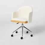 Upholstered Adjustable Height Office Chair Cream - Threshold Designed With New. Price: $91.99.
