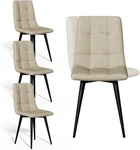 Set Of 4 Swivel Velvet Dining Chairs Modern Upholstered Kitchen For Home New. Price: $109.99.