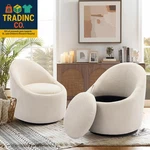 Swivel Accent Chair Set Of 2, 360 Round With Hidden Storage, Moder New. Price: $671.99.