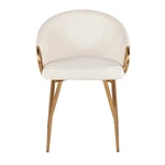 Lumisource Accent Dining Chair, Cream/gold Ch-claire Auvcr (new Ob). Price: $84.55.