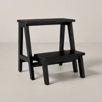 18" Wood Kitchen Step Stool - Black Hearth & Hand With New. Price: $45.99.