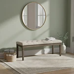 Simplihome Waverly Tufted Ottoman Bench - 48 Inch Wide Upholstered Linen Look New. Price: $212.40.