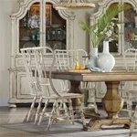 Sanctuary Spindle Back Dining Side Chair Distress White Wood Finish By Hooker New. Price: $1538.00.