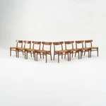 1960S Set Of Eight Oak CH23 Dining Chairs By Wegner For Carl Hansen & Son Used. Price: $10000.00.
