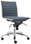 Dirk Blue Armless Adjustable Swivel Office Chair New. Price: $600.60.