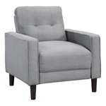 Pemberly Row Upholstered Fabric Chair With Track Arms In Gray New. Price: $318.47.