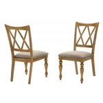 Antique Natural Oak Dining Chair Set Of 4, Double X Back Kitchen New. Price: $550.00.