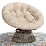 Bme 40" Ergonomic Wicker Papasan Chair With Soft Thick Density Fabric Cushion... New. Price: $255.92.