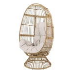Benjara Chair With Cushion- Egg Shaped- Hand Crafted-wooden-fabric- Iron Frame New. Price: $369.22.