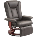 Homcom Swivel Recliner Chair With Footrest Pu Leather Reclining Brown New. Price: $292.99.