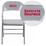 Flash Furniture Hercules Gray Metal Folding Chair HF3-MC-309AS-GY-EMB-VYL-GG New. Price: $104.99.