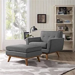 Modway Engage 2-PIECE Fabric And Rubberwood Armchair Ottoman In Gray New. Price: $864.99.