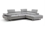 J&m Furniture Aurora Light Grey Right Facing Chaise Italian Leather Sectional New. Price: $4049.00.