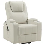Coaster Armstrong Transitional Faux Leather Power Lift Massage Recliner Ivory New. Price: $629.28.